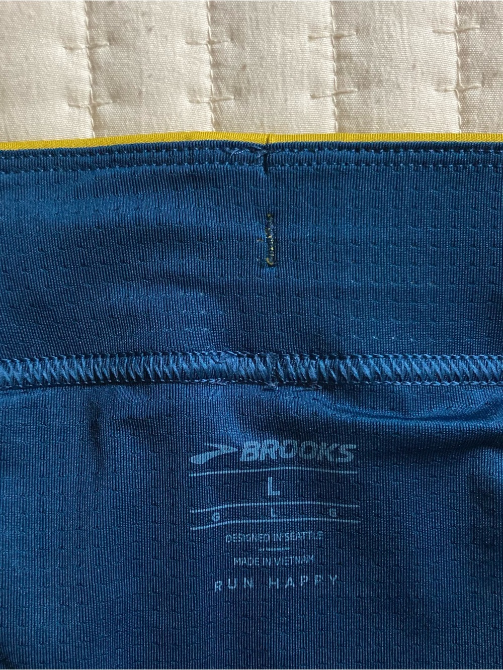 Brooks Sherpa Running Shorts Men’s Large 5” Blue Gym Athletic Lined Pockets Yoga - Picture 6 of 10